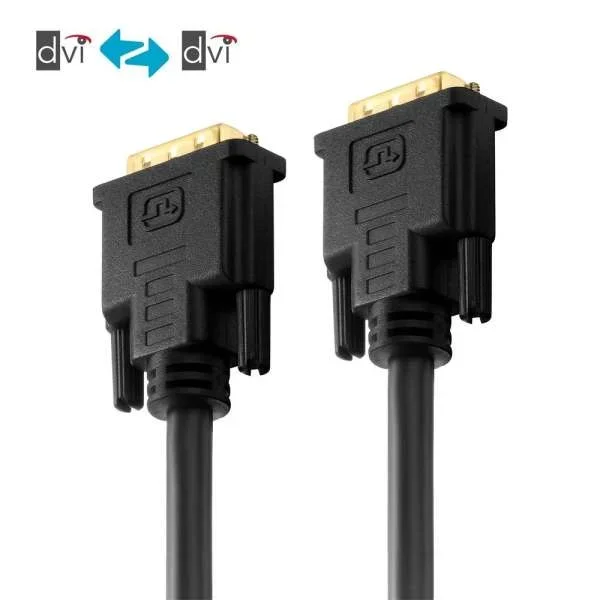 Zertifiziertes 2K DVI Dual Link Kabel - schwarz, 5,00m