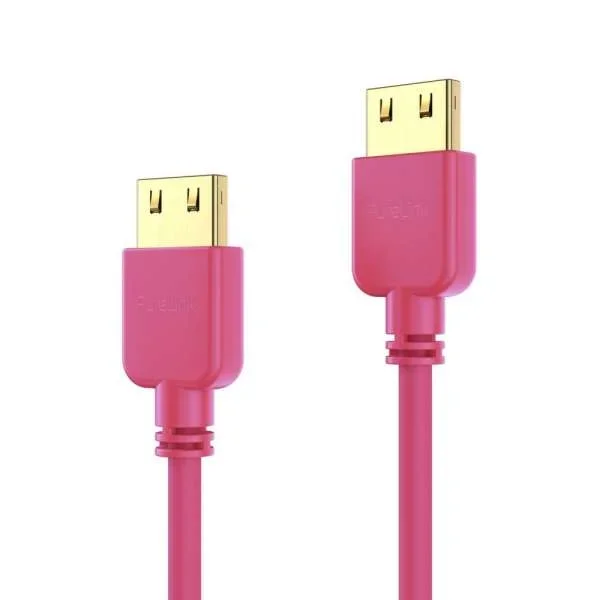 SuperThin 4K Premium High Speed HDMI-Kabel – 1.00m, Magenta​​​​​​​