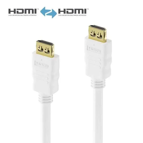 Zertifiziertes 4K High-Speed HDMI-Kabel mit Ethernet-Kanal | weiß, 2.00m​​​​​​​​​​​​​​