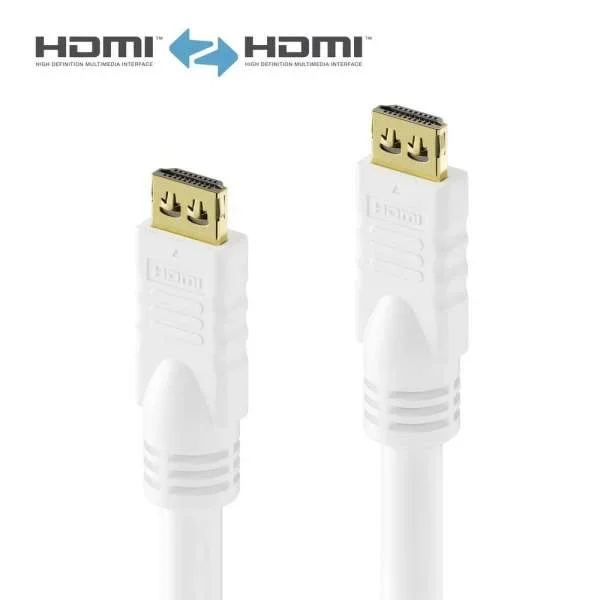 Zertifiziertes 4K-Hochgeschwindigkeits-HDMI-Kabel mit Ethernet-Kanal | weiß, 10.0m​​​​​​​