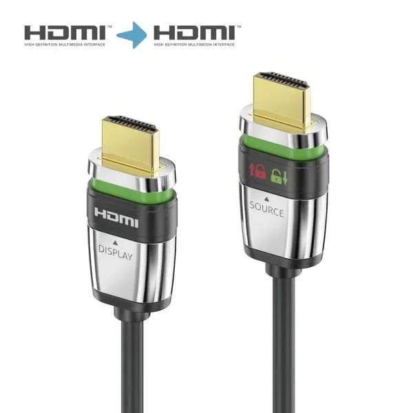 4K Premium High-Speed HDMI AOC Glasfaserkabel | schwarz, 15.0m​​​​​​​