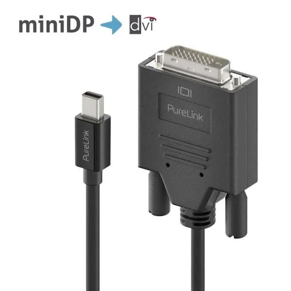 Premium Aktives 2K mini DisplayPort / DVI Kabel - 1.50m, schwarz