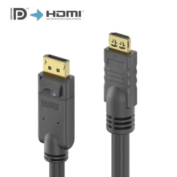 Aktives 4K DisplayPort/HDMI-Kabel - 10.00m